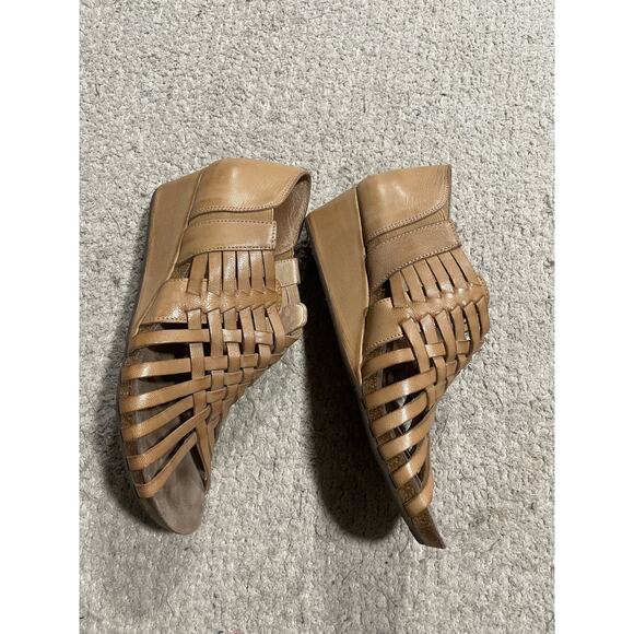 Chocolate Blu Tide Strappy Sandals Womens Sz 7 Shoes Leather Tan Brown Gladiator - Picture 7 of 12